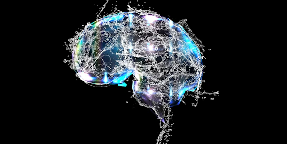 Ein elektrisches leuchtendes Gehirn
